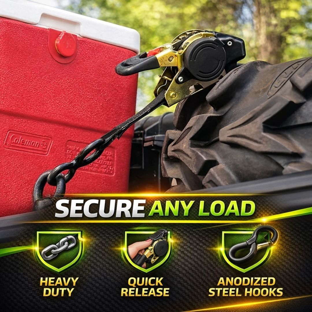🔥 Selling Fast 50% OFF 🎁 Perfect Gift – Retractable Ratchet Strap (2026 Upgraded Edition)